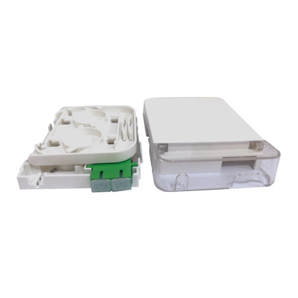 indoor 2 cores optical fiber termination box with 1 sc duplex outlet
