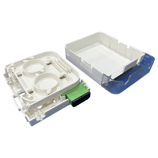 indoor fiber termination box with 1 sc duplex adapter for 2 cores splicing