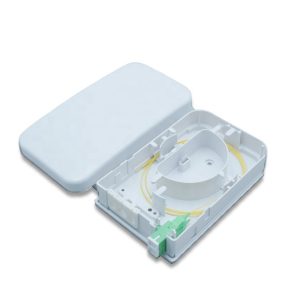 2 port wall mounted termination box with 2 optical socket