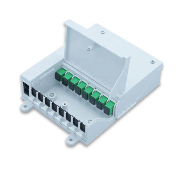2 in 8 out optical fiber distribution box for 8 cores termination and splice