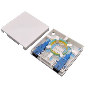 Fiber Optic Cable Wall Plate With 2 SC Outlet, 4 Splices