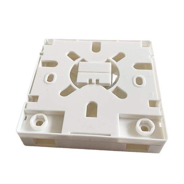 back of fiber optic wall plate with 2 sc outlet