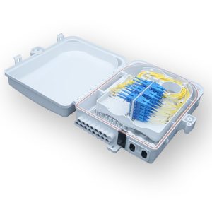 16 port fiber optic distribution box loaded with sc adpter and pigtail