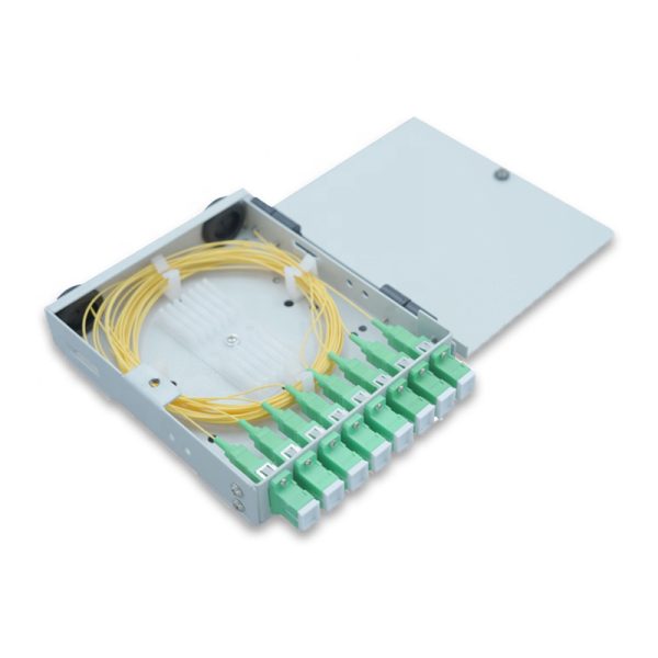 metal 8 port fiber optical termination box per-terminated with pigtail