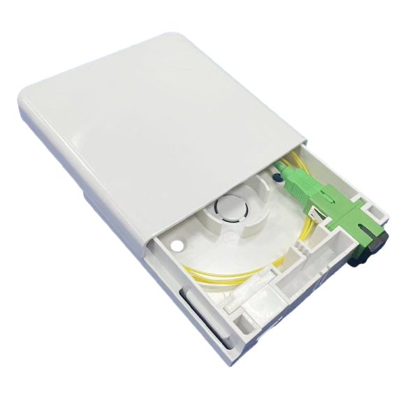 2 port fiber optic wall outlet ftth plate for 2 cores termination