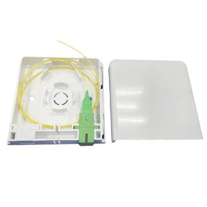 2 port fiber optic wall outlet with 1 sc apc adapter