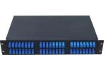 24 port metal rack mounted fiber patch panel with sc upc adpater for 48 splices