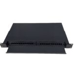 24 port rack mounted fiber termination box with 2 pcs individual 12 adapter panel