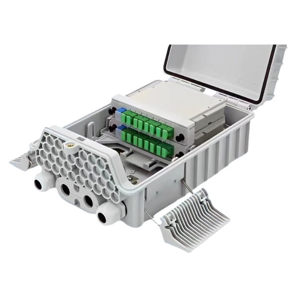 32 port fiber distribution box for 2 pcs 1x8 cassette typ splitter