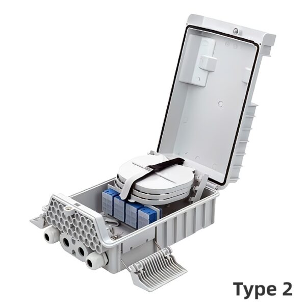 outdoor 32 port fiber distribution box for minin splitter and 72 cores splicing