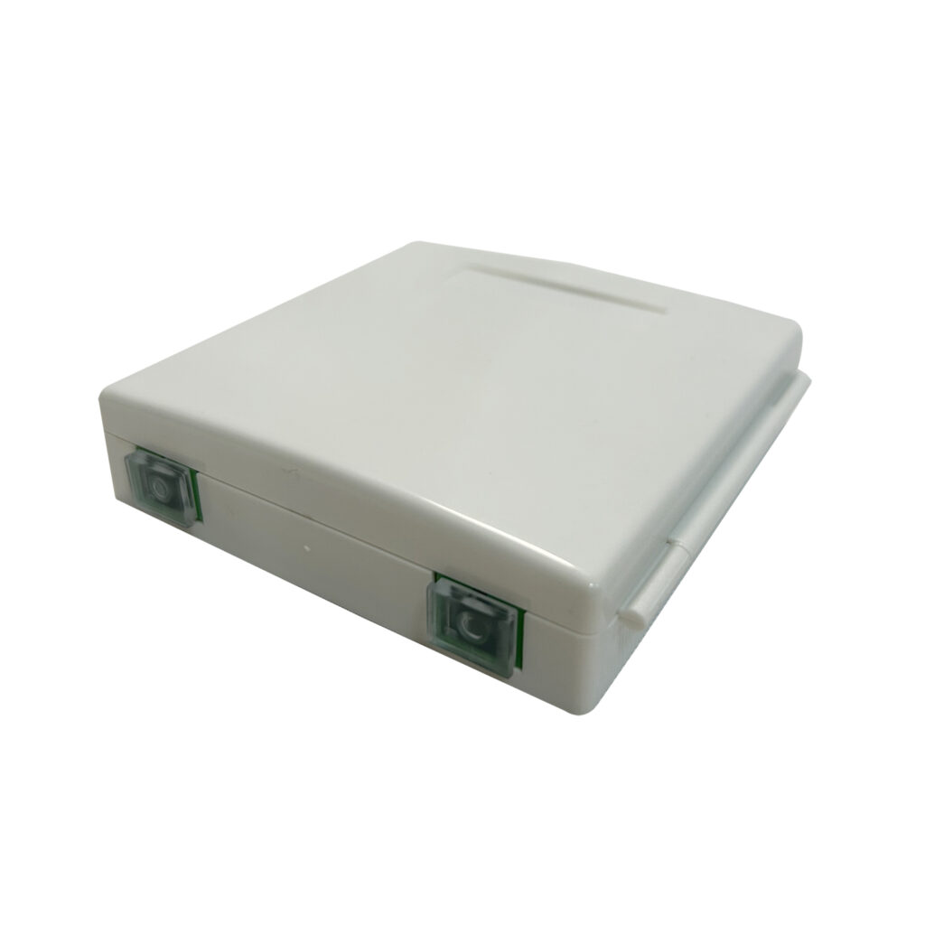2 port fiber optic wall outlet termination box for ftth