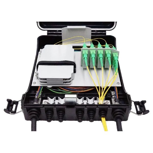 2 in 5 out port optical fiber distribution box with 2 splice tray