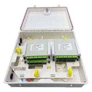 32 core fiber splitter distribution box with 4 ports and cassette plc splitter