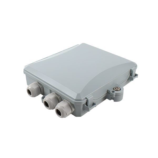 12 core fiber optic distribution box with 1 cable inlets and 2 fiber outlets