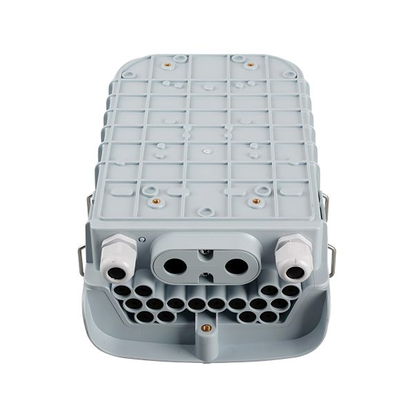 the back of 16 port fiber optic distribution box for 1x16 plug-in plc splitter