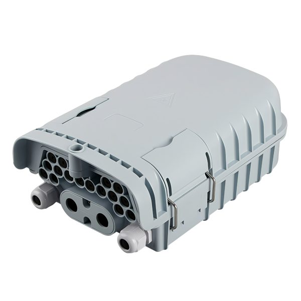 outdoor waterproof 16 port fiber optic distribution box with 4 cable access points for 1x16 cassette type plc splitter