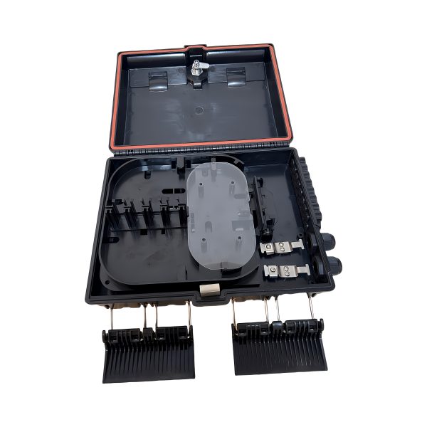 indoor & outdoor waterproof 16 port fiber distribution box for installing max 1x16 mini type plc splitter and 24 cores splicing