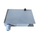 metal 4 port fiber termination box with 2 cable access inlet for 4 splices