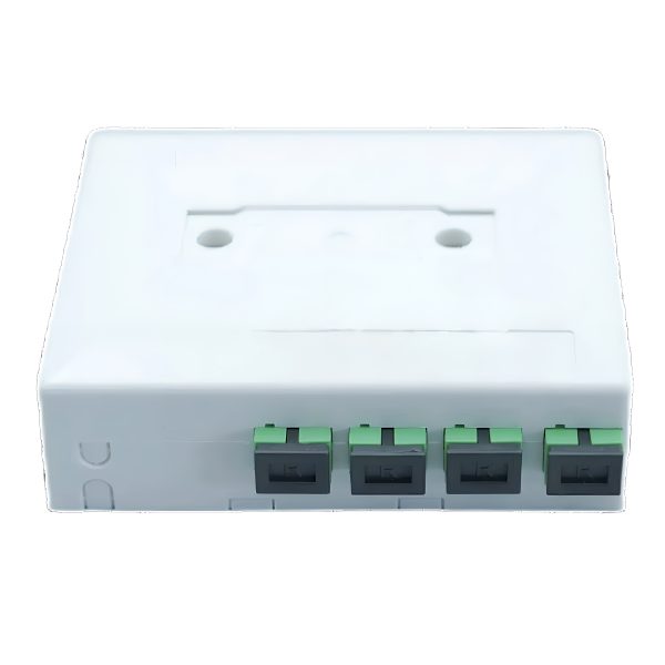 indoor 4 cores fiber access terminal box with 4 adpater ports for ftth fttb network