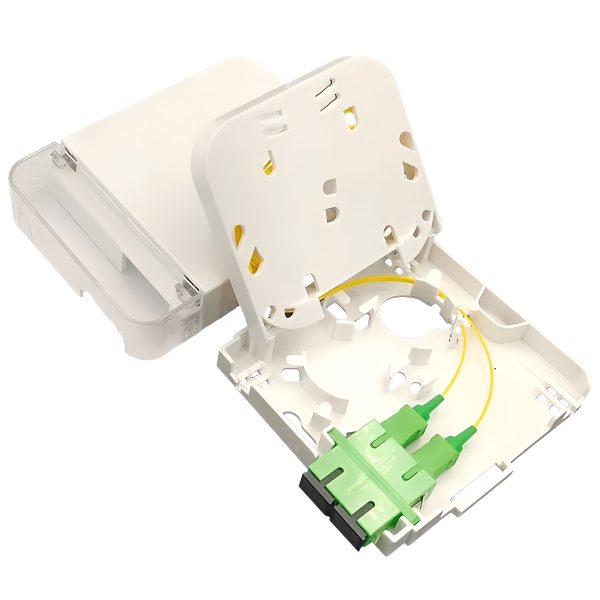 indoor 2 port fiber termination box loaded with sc duplex adapter for ftth fttd network