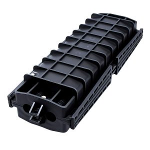 horizontal 2 in 2 in out fiber splice case
