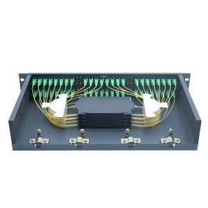 2u fiber termination box with 48 sc apc adapter panel