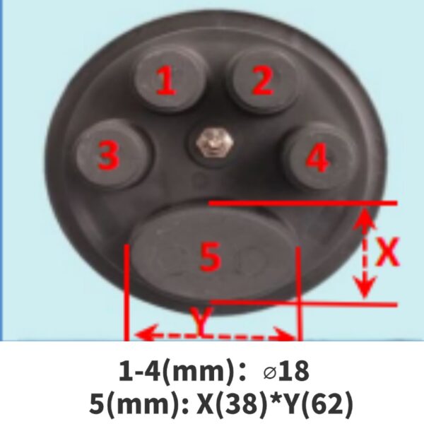 96 Cores Vertical Fiber Splice Closure with 5 Ports 3 in 3 out - Image 4