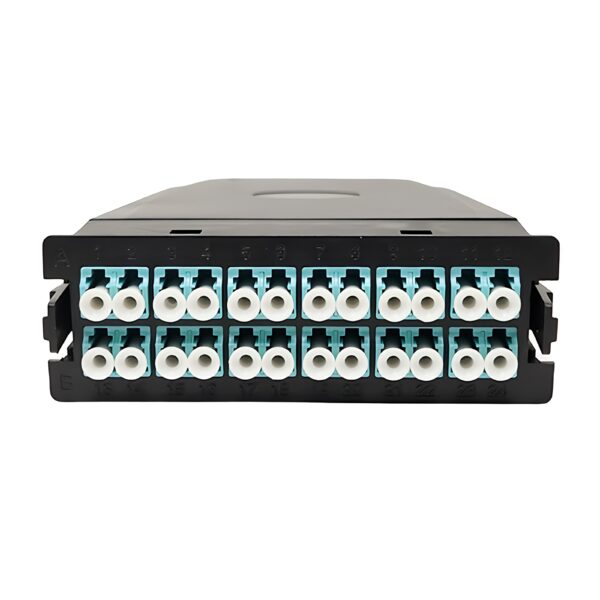 2 mpo connector to 24 lc ports fiber optic cassette in high density application