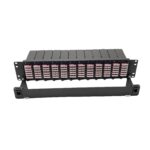 2RU high density rack mounted fiber patch panel