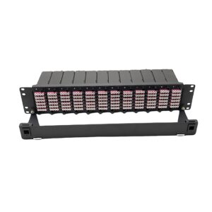 2RU high density rack mounted fiber patch panel