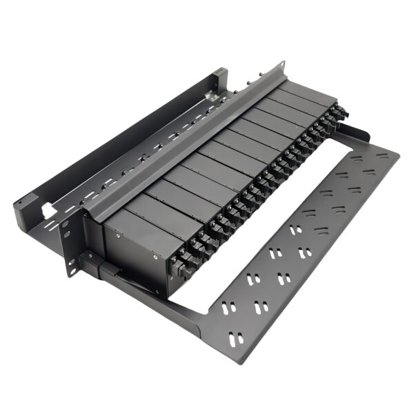 2U ultra high density rack mounted fiber patch panel