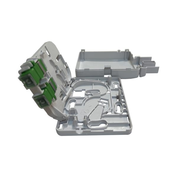 2 port fiber socket panel with 2 sc adapter interface for 2 splices