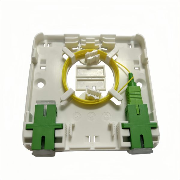 FTTH 2 port fiber wall socket with 2 sc adapter interface