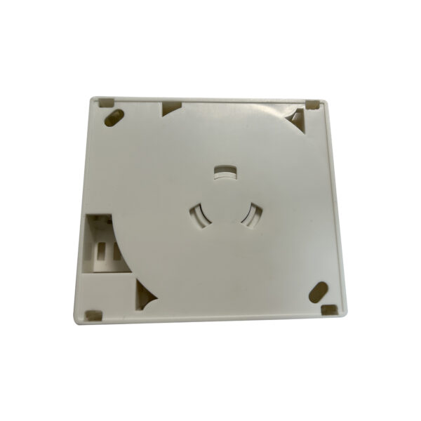 the back of fiber interface slack storage box with 1 single outlet